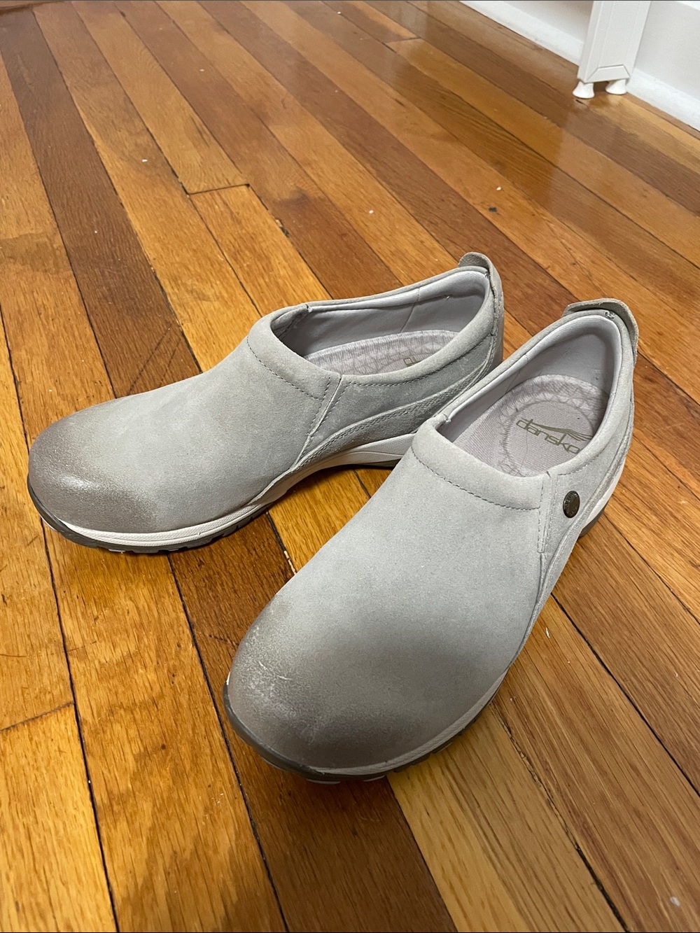 Dansko Women's Slip-On Clogs in Light Gray